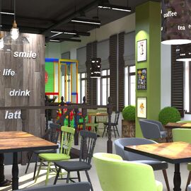 Дизайн интерьера кафе Steffany от дизайн студии Graffit