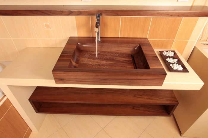 Деревянные раковины, которые создадут невероятный интерьер в ванной
